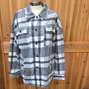 Gray Plaid Women's Jacket